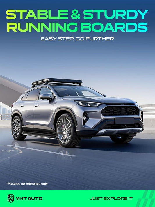 YHTAUTO 3 Inch Running Boards Side Steps Compatible with Honda Pilot 2009-2015, SUV, Round Stainless Steel Polished Chrome, Cab Side Step Rails Off-Road Exterior Accessories, Set of 2