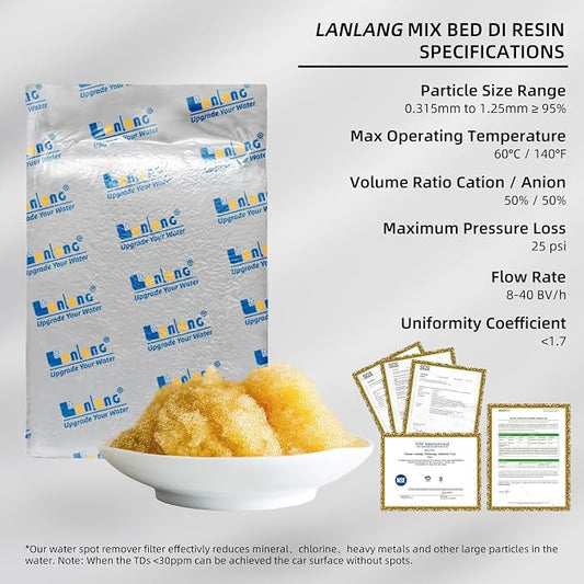 Filterelated Spotless Water System for Car Wash,Deionized Water System,spot Free Rinse for Cars, Works for All Vehicles, Motorcycles, Bikes, Boats, Planes, Yachts, Towel Drying Eliminated No Spots