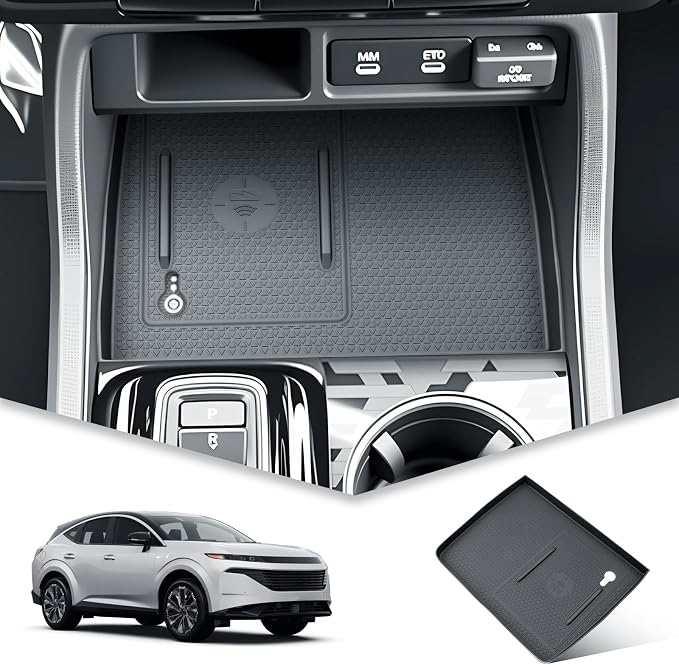 BIBIBO for 2026 Honda Passport Wireless Charging Mat 2026 Honda Passport (RTL/TrailSport Elite/TrailSport) Center Console Charging Mat 2026 Passport Console Insert Organizer 2026 Passport Accessories