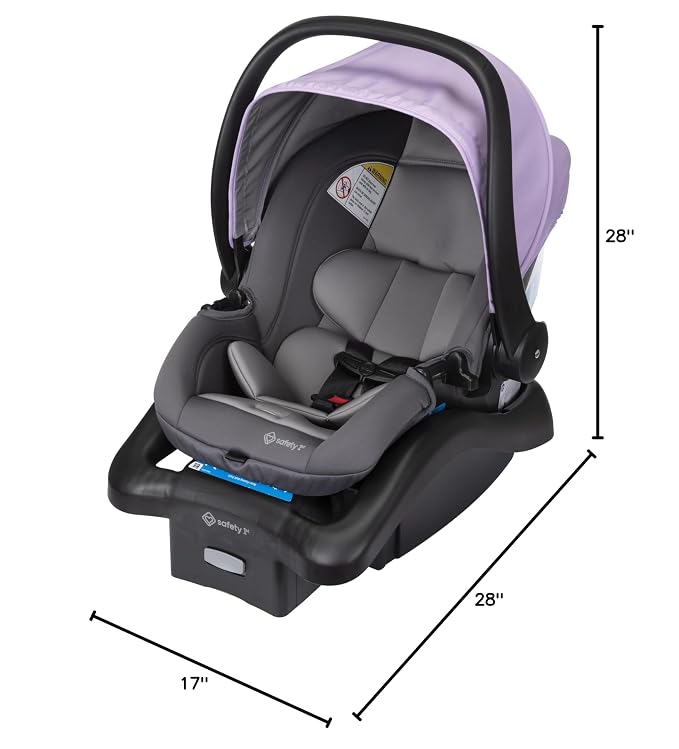 Safety 1st OnBoard FLX Infant Car Seat with Base, Lightweight Baby Car Seat for Travel, Wisteria Lane 2
