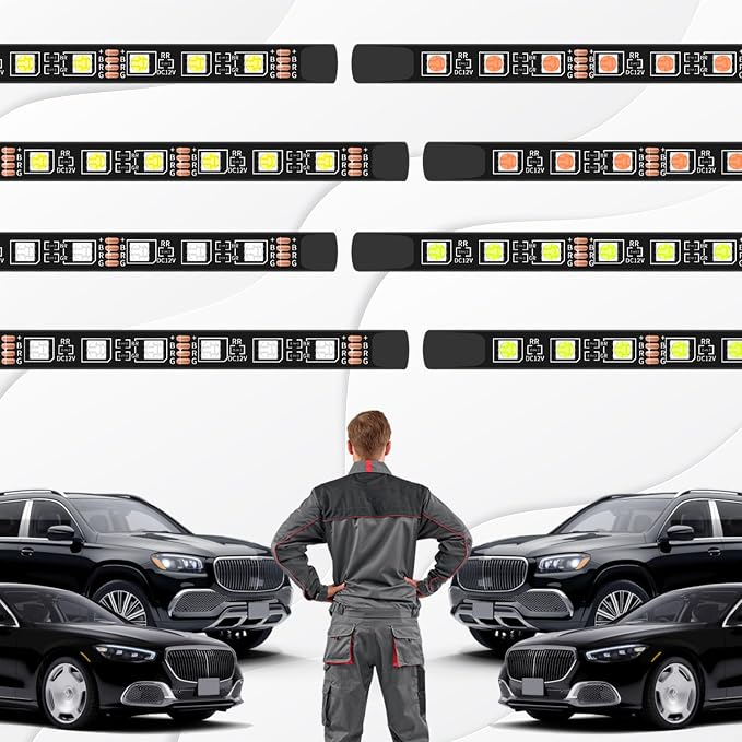 Interior Car Light,Car LED Ambient Lighting Strip Light Neon Interior Atmosphere Lights, 12V Cigarette Adapter Plug Auto Interior Under Dash Floor Ambient Night Light Decorative Lamp (Blue)