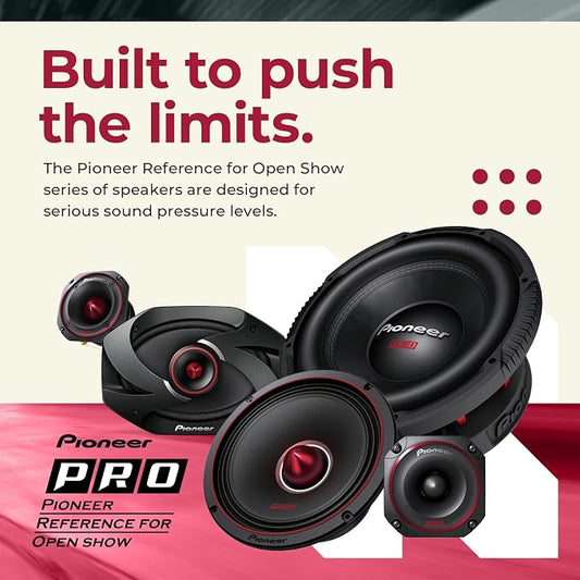 Pioneer P.R.O. Series TS-M651PRO 6.5” Speakers (Pair) – 500W Max, Perfect for high-SPL Builds and pro-Level car Audio