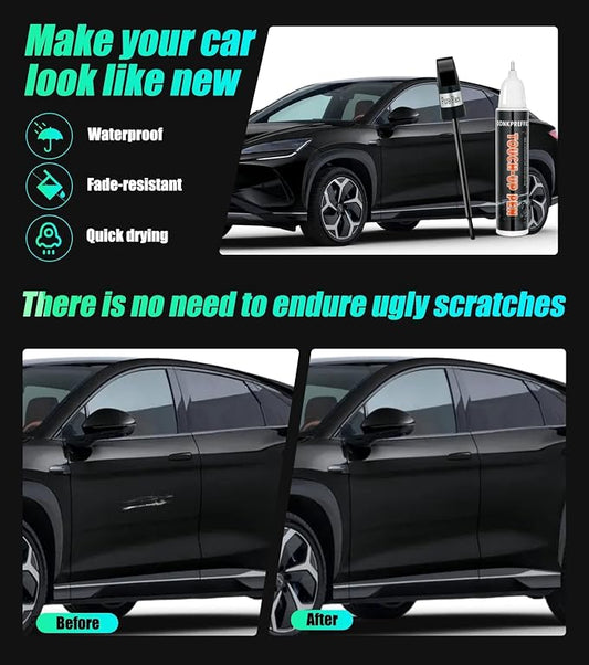 White Car Paint Touch Up Pen,Touch Up Paint for Cars with Varnish Clear Coat Pen 2pcs, Car Scratch Repair, Premium Automotive Scratch Remover for Deep Scratches, Precise Fix Vehicles Scratches Scuff Repair