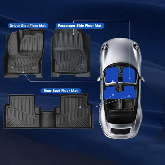 Floor Mats for 2013-2018 Lexus ES350,All-Weather TPE Rubber Floor Mats Fits 1st & 2nd & Row,Anti-Slip Floor Liners Full Set Automobile mats Accessories Black (2013-2018 ES350)