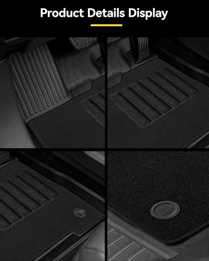 3W Floor Mats with Front Carpet & Trunk Mat for Toyota Sienna 2021-2026 LE/XLE(Only for 8 Seat), TPE All Weather Custom Fit Floor Liner for Sienna 1st, 2nd and 3rd Row and Cargo Mat, Black
