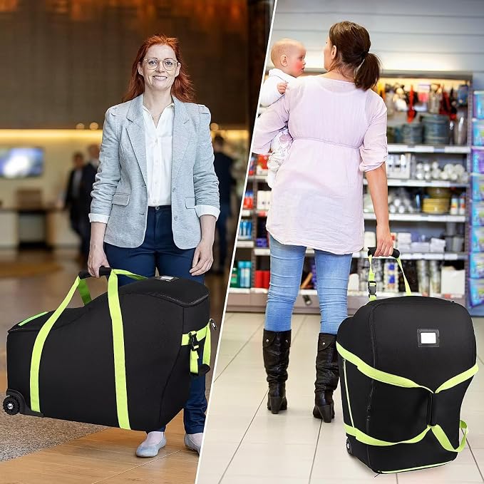 SCTEL Baby Car Seat Travel Bag Fit Chicco Keyfit 35 and Anti-rebound Bar Base, Doona Car Seat Stroller and Base, Nuna Pipa Travel Bag, Infant Car Seat Bags for Air Travel, Doona Travel Bag