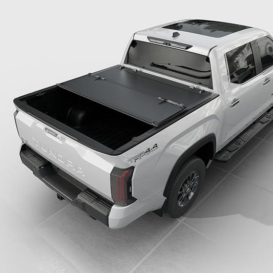Toptiny Low Profile Hard Folding Truck Bed Tonneau Cover Fits 2022-2026 Toyota Tundra 5‘6" Bed (66.7")