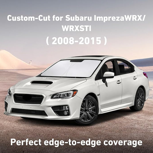 EcoNour Windshield Sunshade Compatible for Subaru Impreza WRX/WRX STI 2008-2013 2014 2015, Sun Visor for Front Windshield & Window Sun Shade Cover, UV Heat Blocker & Protector, Car Accessories