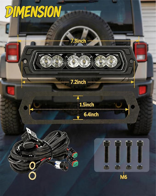 Flush Mount LED Pods LED Work Light Bumper Grill Mount Backup Reverse Light | Flush Mount Led Fog Light with Wiring Harness Kit Spot Beam Driving Backup Fog Lamp Off Road Light for Truck UTV ATV 4x4 Car