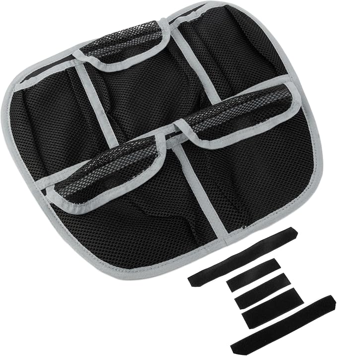 5 Mesh Pockets Front Trunk Lid Organizer Frunk Tool Storage Bag for Can Am Spyder F3 F3-L F3-S F3-T 2015-2025 Accessories (Black w/Gray Piping)