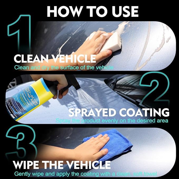2026 New Upgraded 500ML Quick Effect Coating Agent for Car, Car Coating Spray, Car Wax Ceramic Coating Spray, Spray Wax for Cars (1PCS)