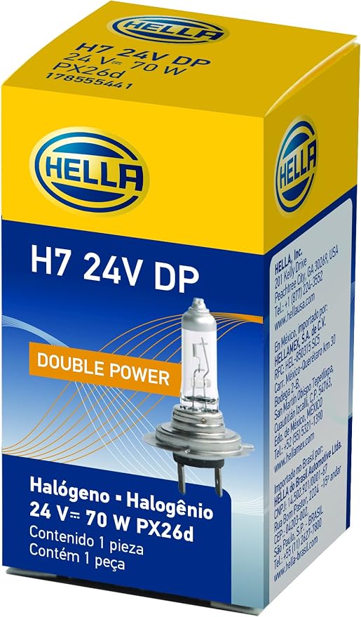 HELLA H7 24V DP Double Power Bulb, 70W