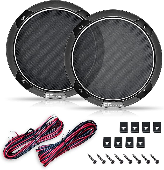 CT Sounds Meso 6.5” 300 Watt 2-Way Premium Coaxial Car Speakers, Pair