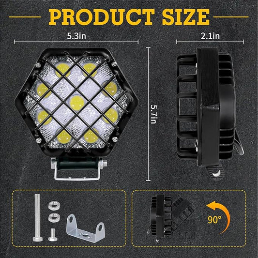 5 inch 27W LED Light Pods Spot Light Pod Off Road Driving Lights Bumper Roof Fog Lamps Fit for SUV Truck Hunters Motorcycle (Black)