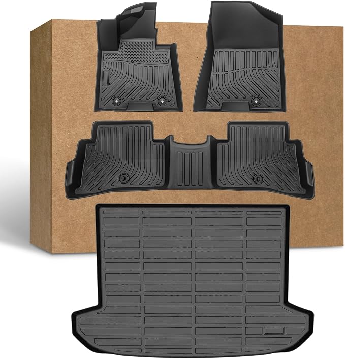 Floor Mats for Kia Sportage 2017-2022 (Gas ONLY), TPE Waterproof Non-Slip All Weather Protection Custom (Floor Mats & Cargo Liner)