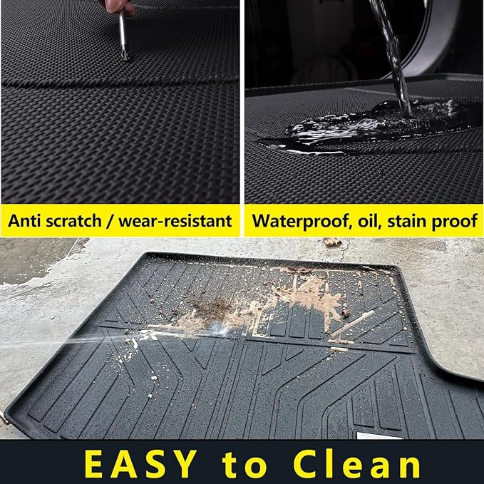 Cargo Mat for Honda Civic 2006 2007 2008 2009 2010 2011, All Weather TPE Custom Fit Easy Clean Car Trunk Mat for Honda Civic 2006-2011 Cargo Liner, Civic Cargo Accessories-Blac
