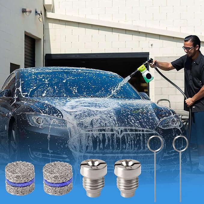 1.1 Orifice Foam Cannon Snow Maker Nozzle Foam Cannon Orifice Orifice for Foam Cannon and Foam Maker Thread Nozzle Tips Mesh Filter for Snow Foam Lance with Cleaning Tools 3000PSI 2 Packs