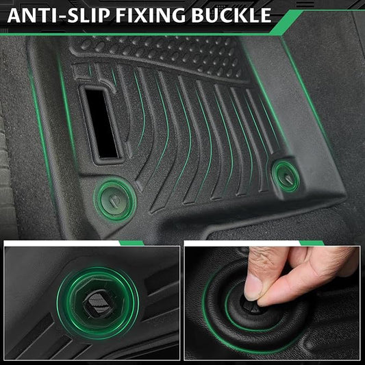 Floor Mats for Dodge Journey 2011-2020, Custom Fit Journey Floor Mat,2012 2013 2014 2015 2016 2018 2019 2017 Dodge Journey Accessories, Front & Rear Row All Weather TPE Floor Liners Waterproof Durable