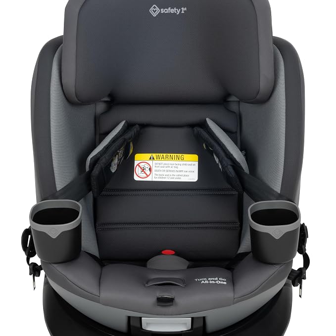 Safety 1st Turn and Go 360 ST 360 Rotating Car Seat, SafetySwivel, SecureTech Installation, All-in-One Convertible Car Seat, 3-in-1 Rear-Facing, Forward-Facing, Booster, 5-100 lbs, Siberian Caviar