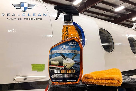 RealClean Aircraft Detailing Supplies/Exhaust Soot Remover/Aircraft Cleaning Supplies/Turbine Soot Master Created by Professional Aircraft Detailers- 32 oz Spray Bottle