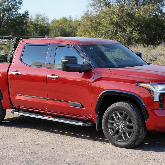 COMNOVA Running Boards Compatible with 2019-2026 Chevy Silverado/GMC Sierra 1500 Crew Cab, 2020-2026 Silverado/Sierra 2500HD 3500HD. 6 Inch High Light Stainless Steel Nerf Bars Step Bars.