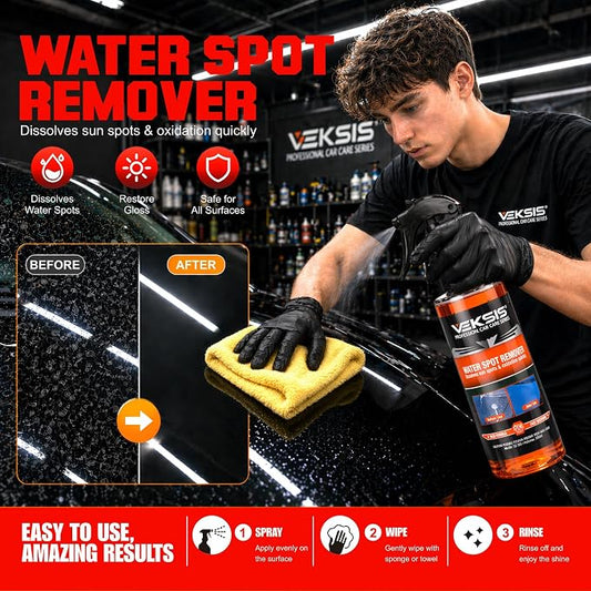 Water Spot Remover – 300ml Heavy Duty Liquid for Car Paint, Glass & Chrome – Dissolves Hard Water Stains & Mineral Deposits – Safe for Ceramic Coating & Clear Coat – Streak-Free Finish