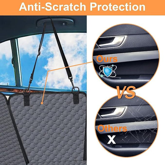 Mancro Dog Car Seat Cover for Back Seat, 2026 Upgraded 600D Heavy Duty Waterproof & Scratch-Resistant Dog Hammock for Car, Back Seat Pet Cover for Dogs with Sedan, Trucks and SUVs, Standard, Grey