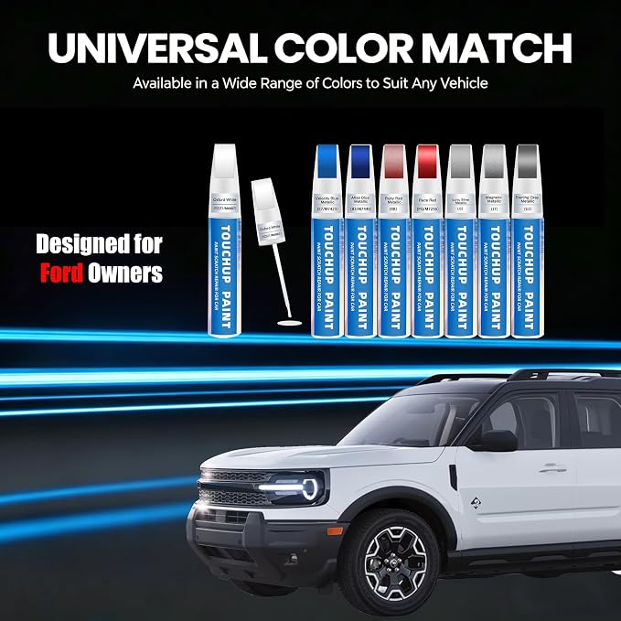 Oxford White(YZ/Z1/M6887) Touch Up Paint Compatible with Ford 2-in-1 Car Scratch Repair Pen for Rock Chips, Door Scratches&Paint Nicks Exact Color Match Quick Dry DIY Fix for F-150 Explorer