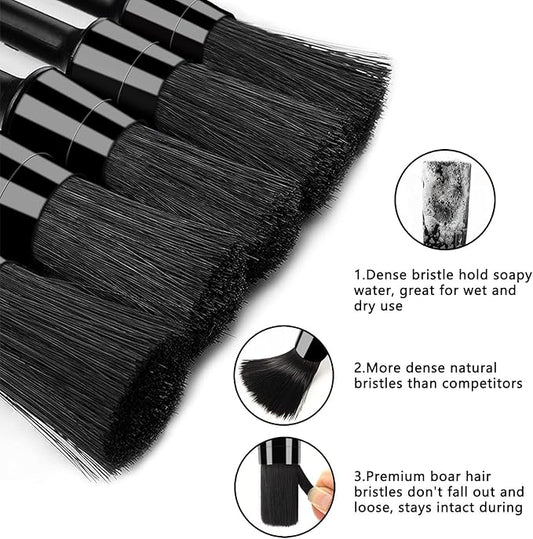 HMPLL 9pcs Auto Car Detailing Brush Set/ Interior Cleaning Kit Includes 5 Soft Premium Detail Brush, 3 Wire Brush & 1 Vent Cleaning Brush for Cleaning Interior, Dashboard, Engines, Leather, Wheel