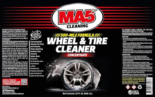 MA5X Wheel and Tire Cleaner | Concentrated, Brake Dust Remover | Wheel Cleaner Spray | 32oz Bottle | Pack of 1