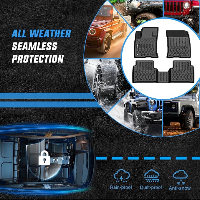 Nilight TPE Floor Mats for Lincoln Corsair (Gas Model) 2020 2021 2022 2023 2024 2025 All Weather Custom Fit Heavy Duty Floor Liners