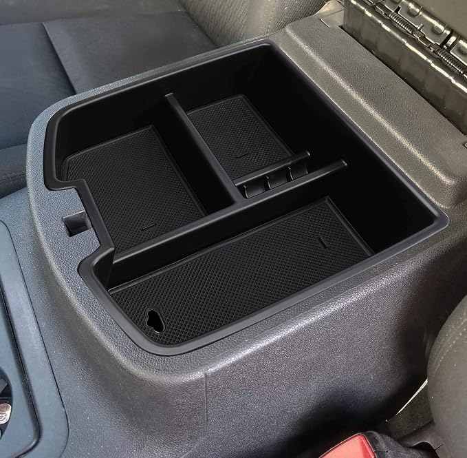 DNA MOTORING Center Console Organizer Tray Compatible with 07-14 Silverado Sierra 1500 2500HD 3500HD, Armrest Storage Box, ZTL-Y-0018