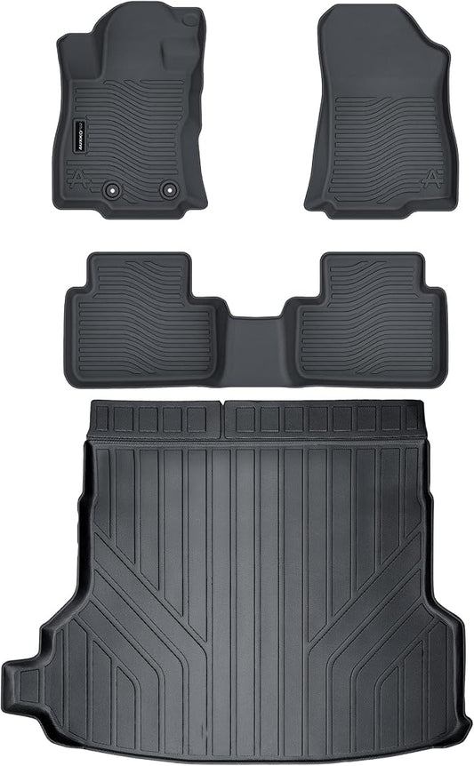 Auxko All Weather Floor Mats Cargo Mat Fit for Subaru Forester 2025 2026 (Not for Hybrid & Wilderness) TPE Liners Accessorise All Season Guard Odorless Anti-Slip Cargo & Floor Mats for Subaru Forester