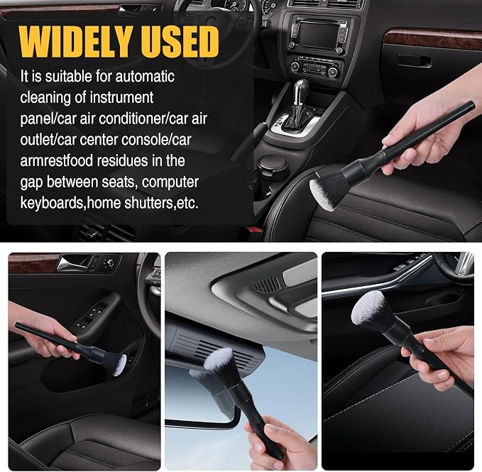 Car Detailing Brush Set Interior Dust Brush,Cleaning Tool Efficient Dust Removal for Car Interior,Computers,Keyboards,Digital Device