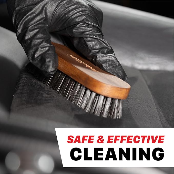 Maxshine Universal Leather & Upholstery Brush – Durable Nylon Bristles for Car Detailing – Ideal for Cleaning Seats, Carpets & Interior Surfaces – Gentle, Effective Detailing Tool