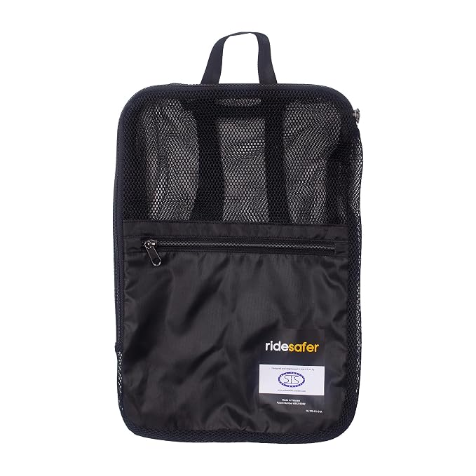 RideSafer Travel Vest Gen 6 - Small (26.5-50 lbs) - Black - Lightweight Portable Child Safety Car Seat for Travel, Rental Cars, Rideshares