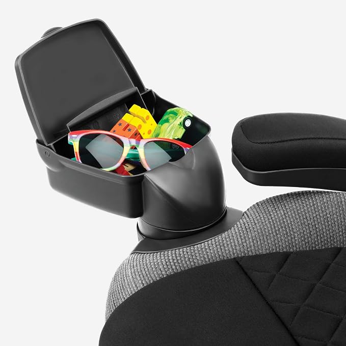 Chicco KidFit Zip Air Plus 2-in-1 Belt Positioning Booster Car Seat, Backless and High Back Booster Seat, for Children Aged 4 Years and Up and 40-100 lbs, Q Collection/Black/Grey