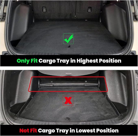 LASFIT Floor Mats & Trunk Mat for Honda CR-V 2017-2022 Gas Only (Upper Position), All Weather Protection TPE Floor Liners 1st & 2nd Row & Cargo Mat Full Set, Black