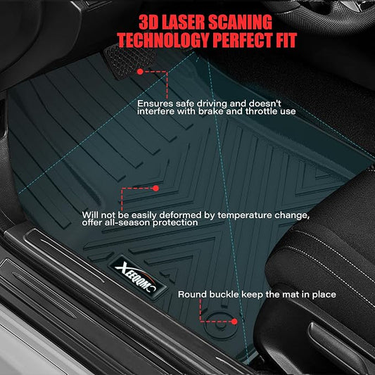 Floor Mats for 2025 2026 Chevrolet Equinox Fuel/GMC Terrain(Not for EV) Trunk Mat with Backrest Mat All Weather TPE Rubber Floor Liner Set Cargo Liner for 2025 Chevy Equinox Fuel Accessories