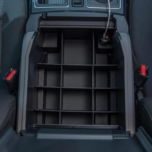 Vehicle OCD - Center Console Organizer for Ford F150 (2015-2020) (Full Console w/Bucket Seats ONLY) - Made in USA - SLX107