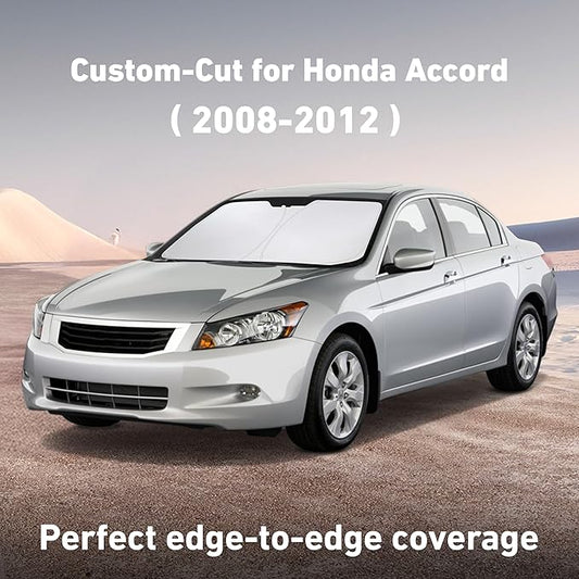 EcoNour Windshield Sunshade Compatible for Honda Accord 2008-2010 2011 2012, Sun Visor for Front Windshield & Window Sun Shade Cover, UV Heat Blocker & Protector, Car Accessories