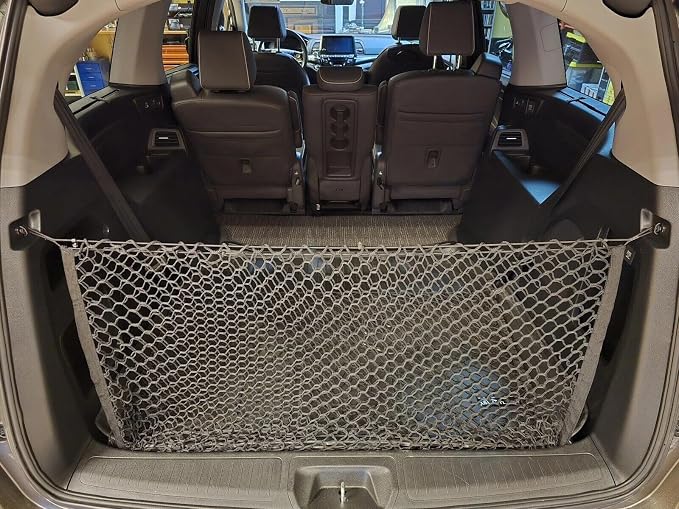 Trunk Organizer Cargo Net for Honda Odyssey 2018–2026 – Envelope Style Cargo Net for Van – Premium Mesh Elastic Car Trunk Organizer Vehicle Carrier Storage – Compatible with Odyssey