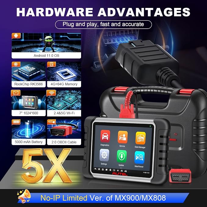Autel Obd2 Scanner Diagnostic Tool MaxiCOM MK808Z: 2026 Bidirectional Scan Tool, 28+ Service, Active Tests Scanner for Car, All System OBD2 Diagnostics Car Scanner for DIY, Mechanic and Small Shops