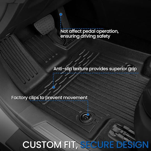 Floor Mats Set for Lexus RX350/RX350h/RX500h 2023 2024 2025 2026, All Weather TPE Floor Liners Backrest Mat Trunk Mat Cargo Liner Door Sill Guards Accessories for RX350/RX350h/RX500h