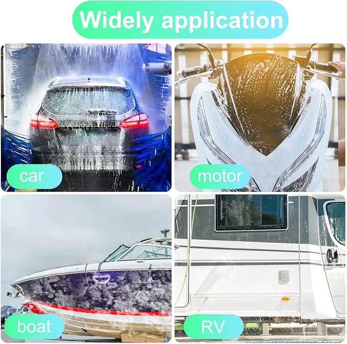 Tanlade 2 Pcs Car Wash Brush Head with Soft Detailing Bristle Flow Through Car Cleaning Brush Exterior Wash Equipment for Auto Truck RV Boat Camper(10 Inch,Green)