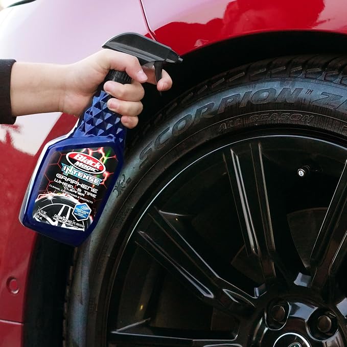 Black Magic 120204 Intense Graphene Wheel & Tire Cleaner, 23oz. - Powerful Multi-Purpose Formula to Melt Away Dirt and Grime For a Renewed Finish and Protection for Weeks