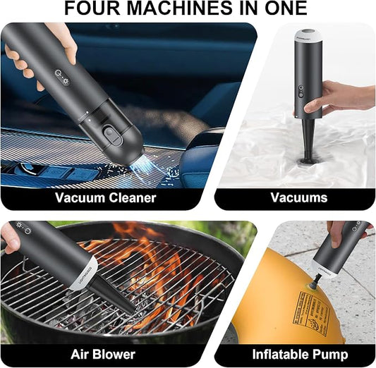 Cordless Handheld Car Vacuum Cleaner - 15000PA Portable Vacuum with LED Light & HEPA Filter, Blow & Suction 2 in 1 Small Hand Held Cleaner for Car Detailing, Pet Hair, Home, Office