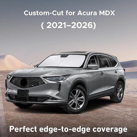 EcoNour Windshield Sunshade Compatible for Acura MDX 2021-2024 2025 2026, Sun Visor for Front Windshield & Window Sun Shade Cover, UV Heat Blocker & Protector, Car Accessories