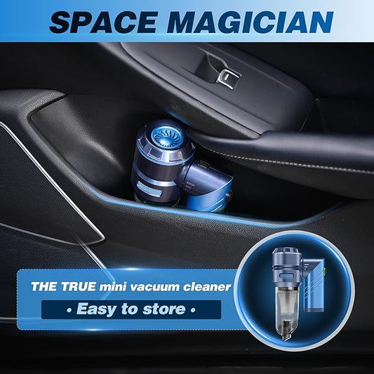 HL121 Car Vacuum,Portable & Foldable Design,17000PA Strong Suction,Dual-Function Vacuum and Air Blower for Automotive Interior Cleaning and Car Care