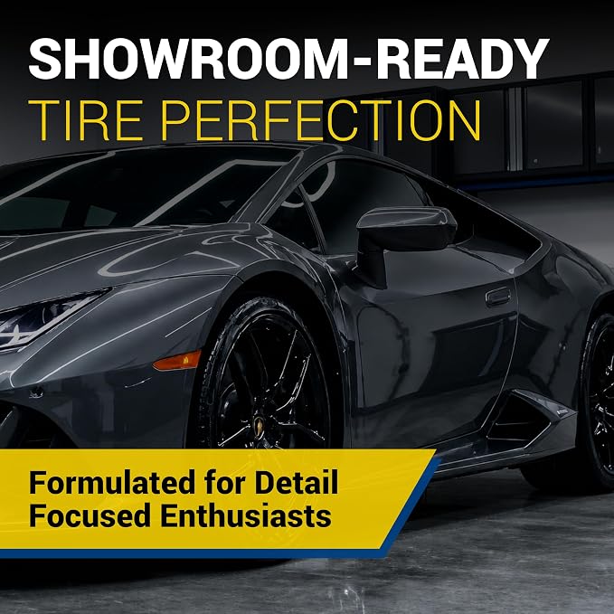 Maintain Tire Guard Side Wall Coating - Long Lasting Water-Based Acrylic Tire Shine Protectant for High-Gloss Finish, Durable Car Wheel Care Gel Repels Dirt and Water, No Sling - 16oz